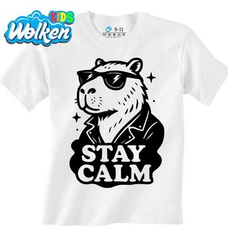 Dětské tričko Pohodový Hlodavec Kapybara Stay Calm.jpg