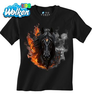 Dětské tričko Ohnivý Černý Kůň.jpg