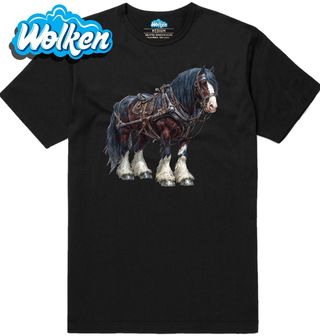 Pánské tričko Těžký Pracovní Kůň Clydesdale horse.jpg