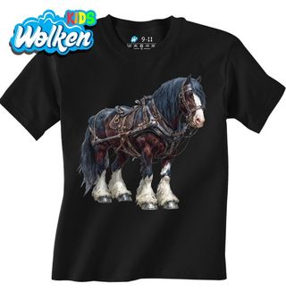 Dětské tričko Těžký Pracovní Kůň Clydesdale horse.jpg