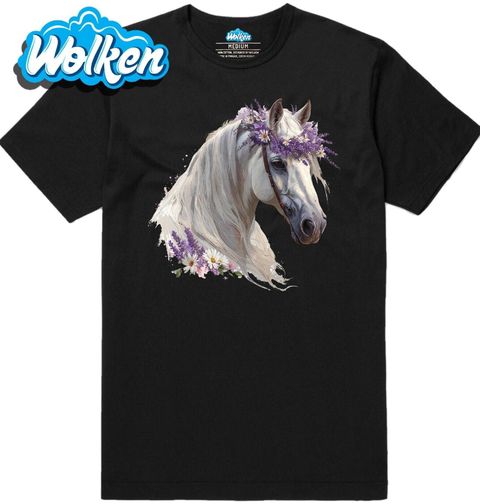 Obrázek produktu Pánské tričko Bílý Kůň s Květinovou Korunou