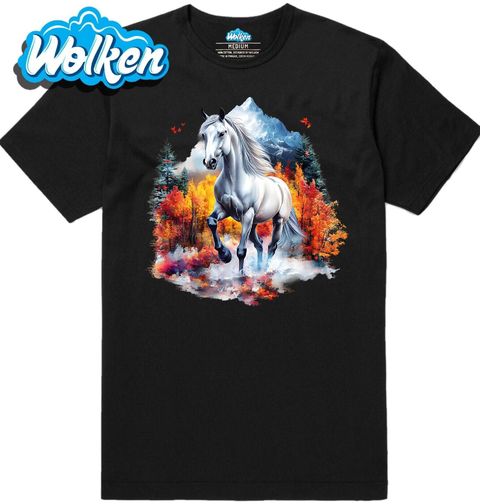 Obrázek produktu Pánské tričko Bílý Kůň v Podzimním Lese