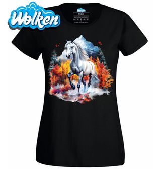 Dámské tričko Bílý Kůň v Podzimním Lese.jpg