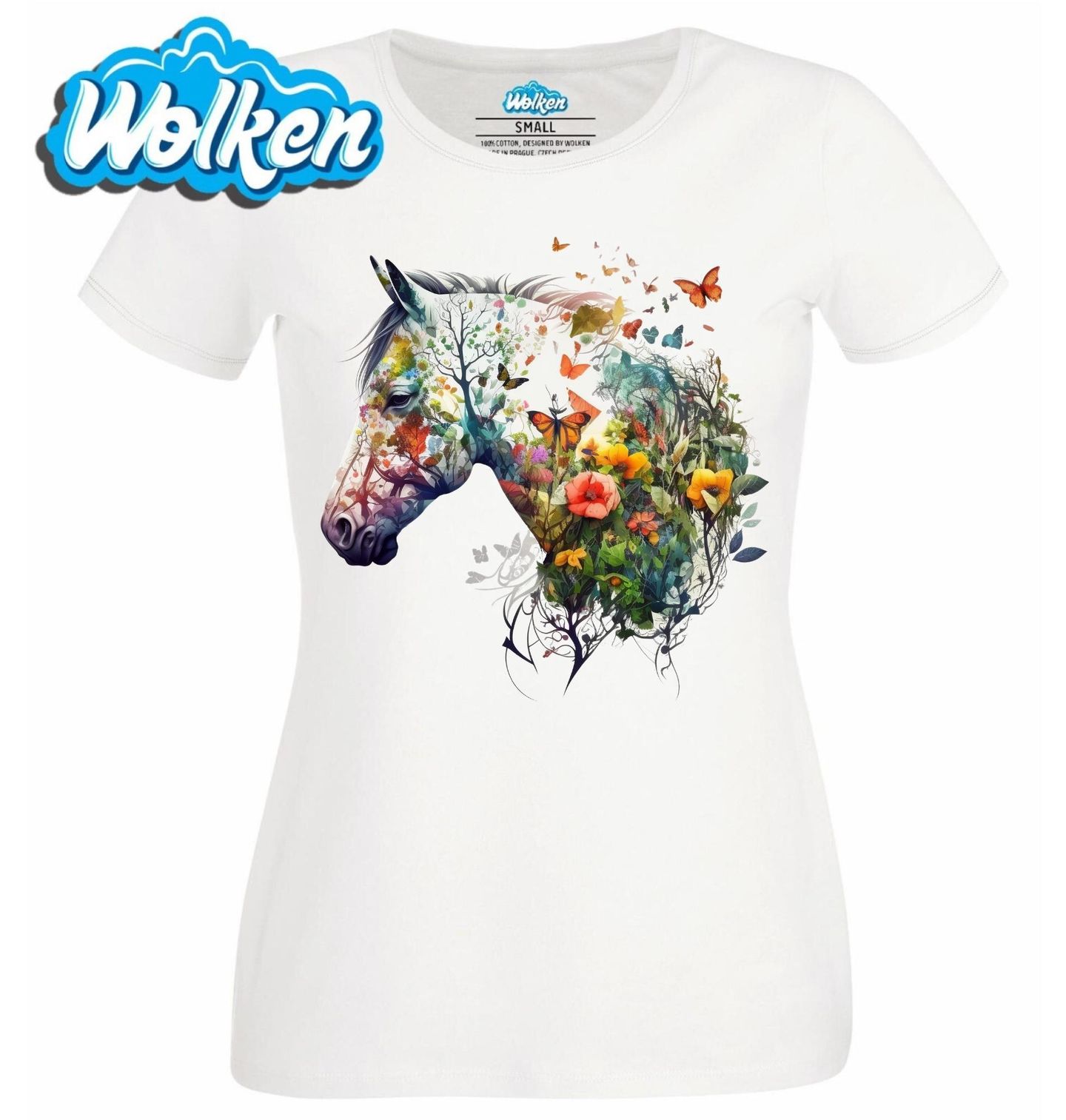 Dámské tričko  Kůň v Jarní Zahradě.jpg