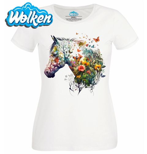 Obrázek produktu Dámské tričko Kůň v Jarní Zahradě
