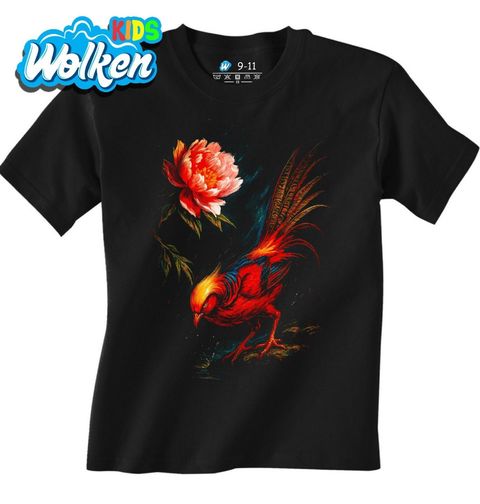 Obrázek produktu Dětské tričko Bažant zlatý s Květinou