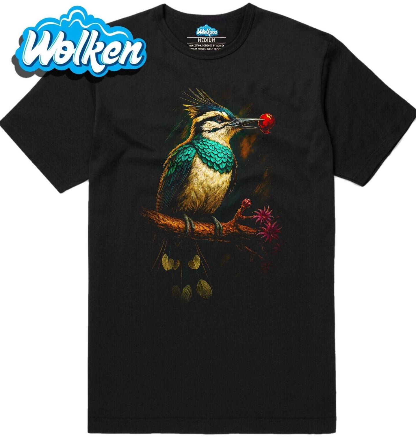 Pánské tričko Ledňák modrokřídlý.jpg