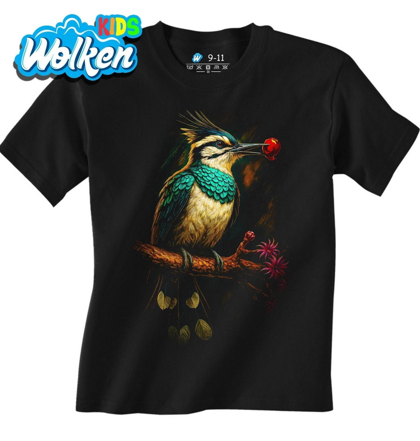 Dětské tričko Ledňák modrokřídlý.jpg