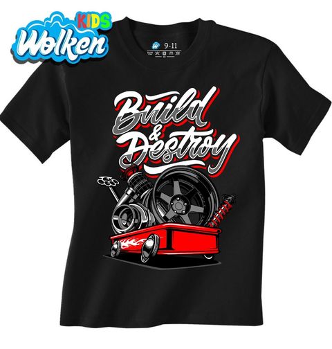 Obrázek produktu Dětské tričko Tuningové Díly Build & Destroy