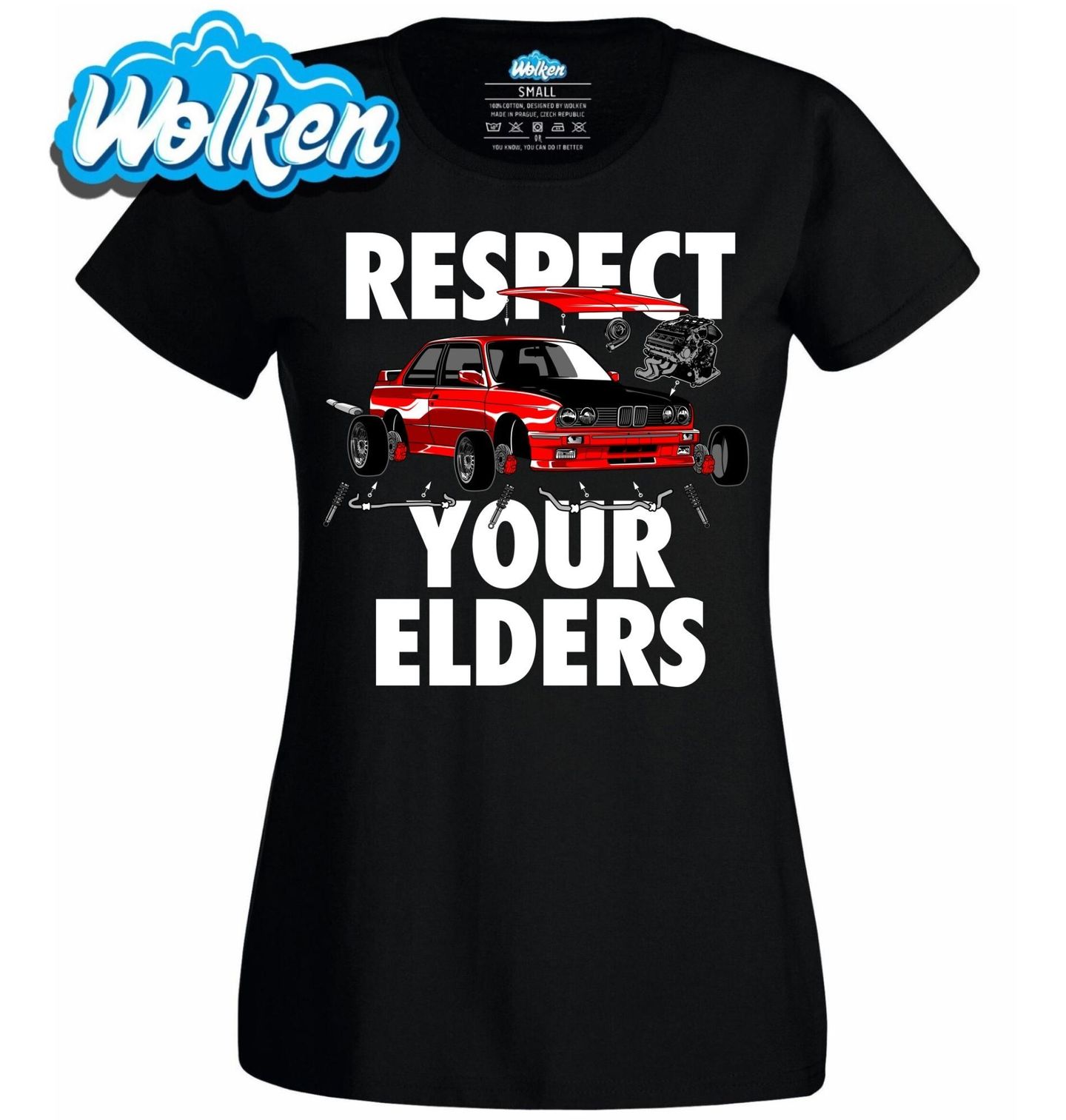 Dámské tričko Respektuj své předchůdce Respect Your Elders.jpg