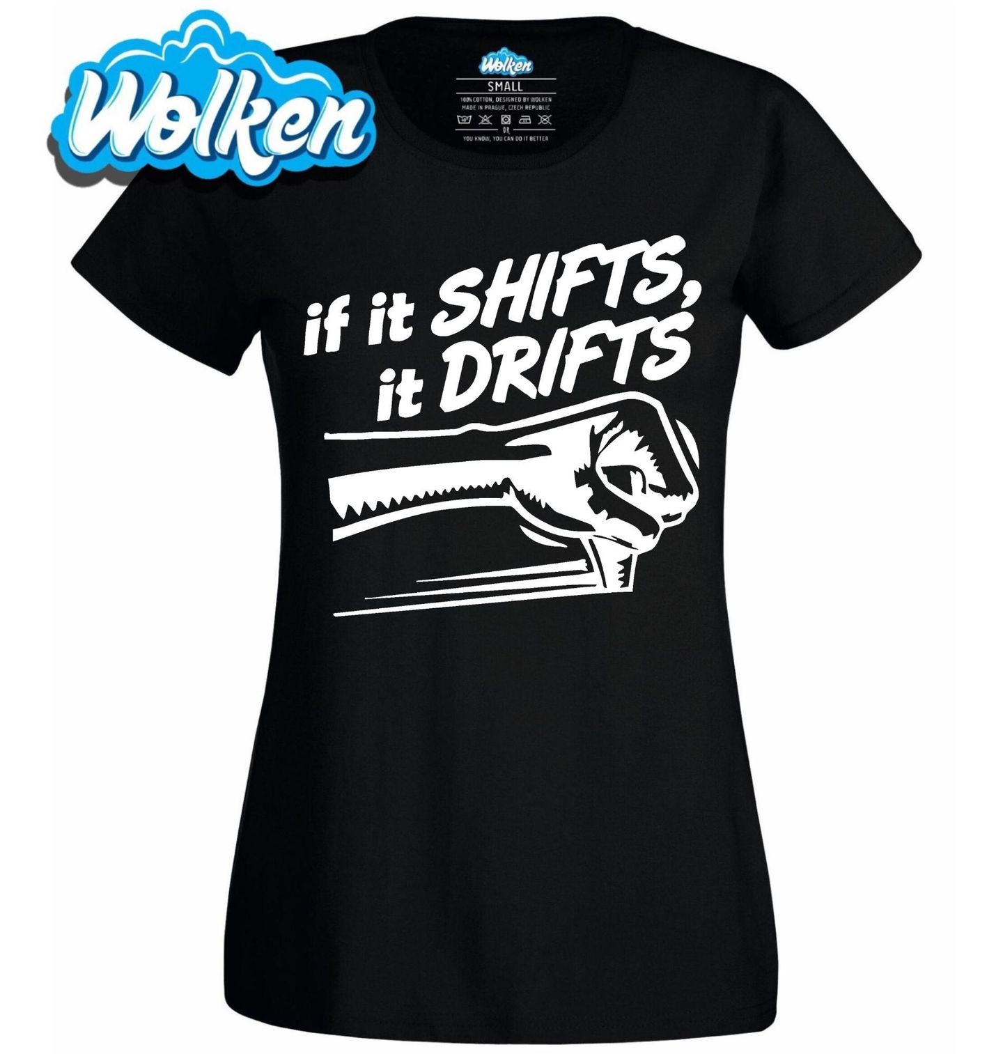 Dámské tričko Když to řadí, tak to driftuje.jpg