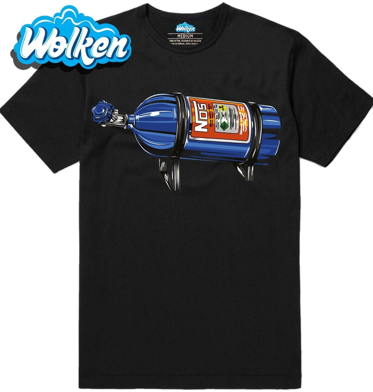 Pánské tričko Racing NOS Láhev Nitrous Bottle.jpg