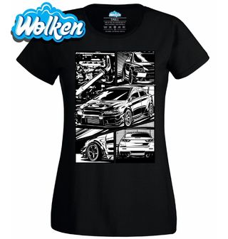 Dámské tričko Mitsubishi Lancer Evolution X JDM Car.jpg