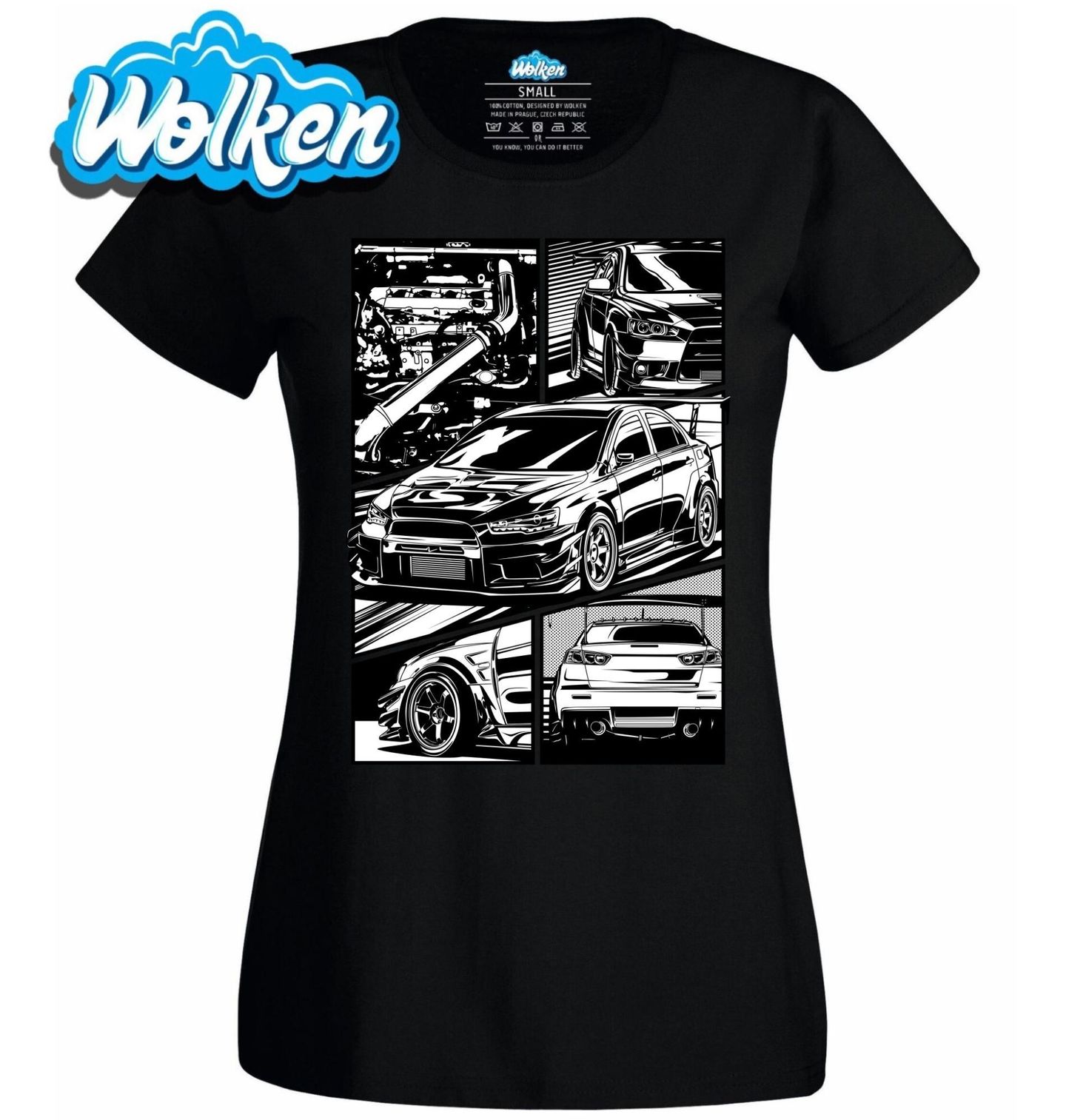 Dámské tričko Mitsubishi Lancer Evolution X JDM Car.jpg