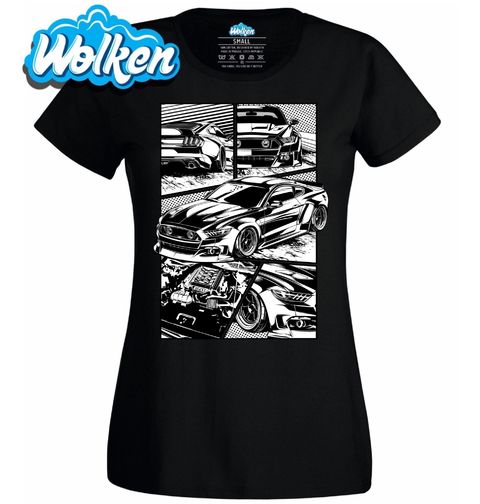 Obrázek produktu Dámské tričko Ford Mustang Comic Muscle Car