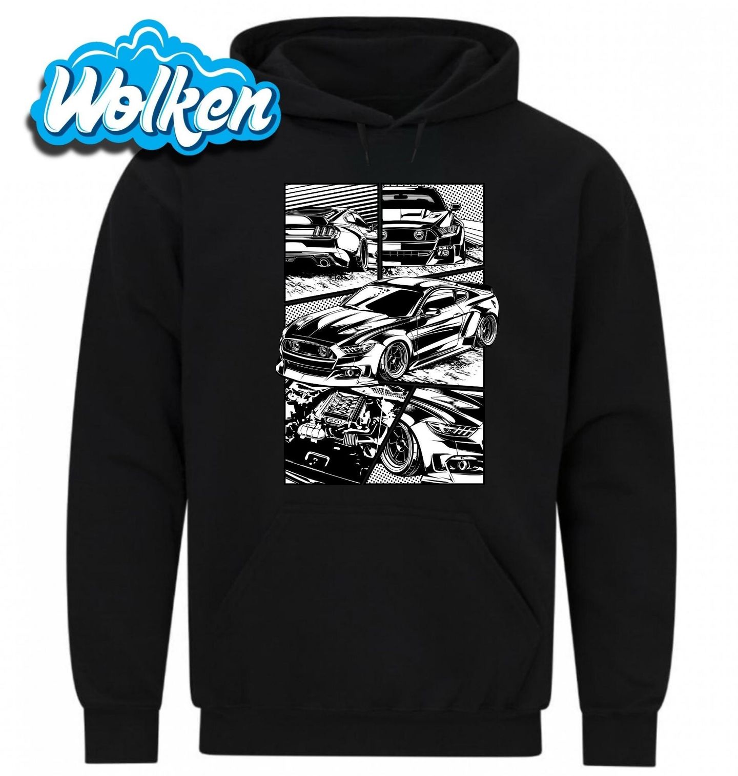 Mikina Ford Mustang Comic Muscle Car.jpg