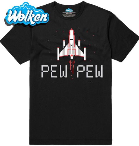 Obrázek produktu Pánské tričko Retro Pixelová Vesmírná Loď Pew Pew Galaga 8bit