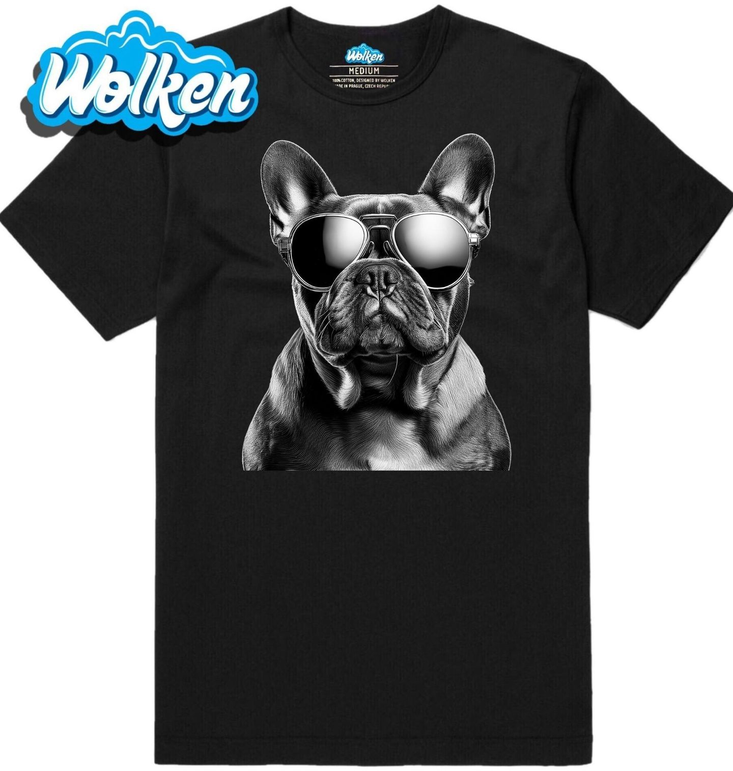 Pánské tričko Francouzský buldoček s Brýlemi.jpg