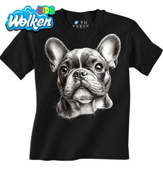 Dětské tričko Francouzský buldoček Skica.jpg
