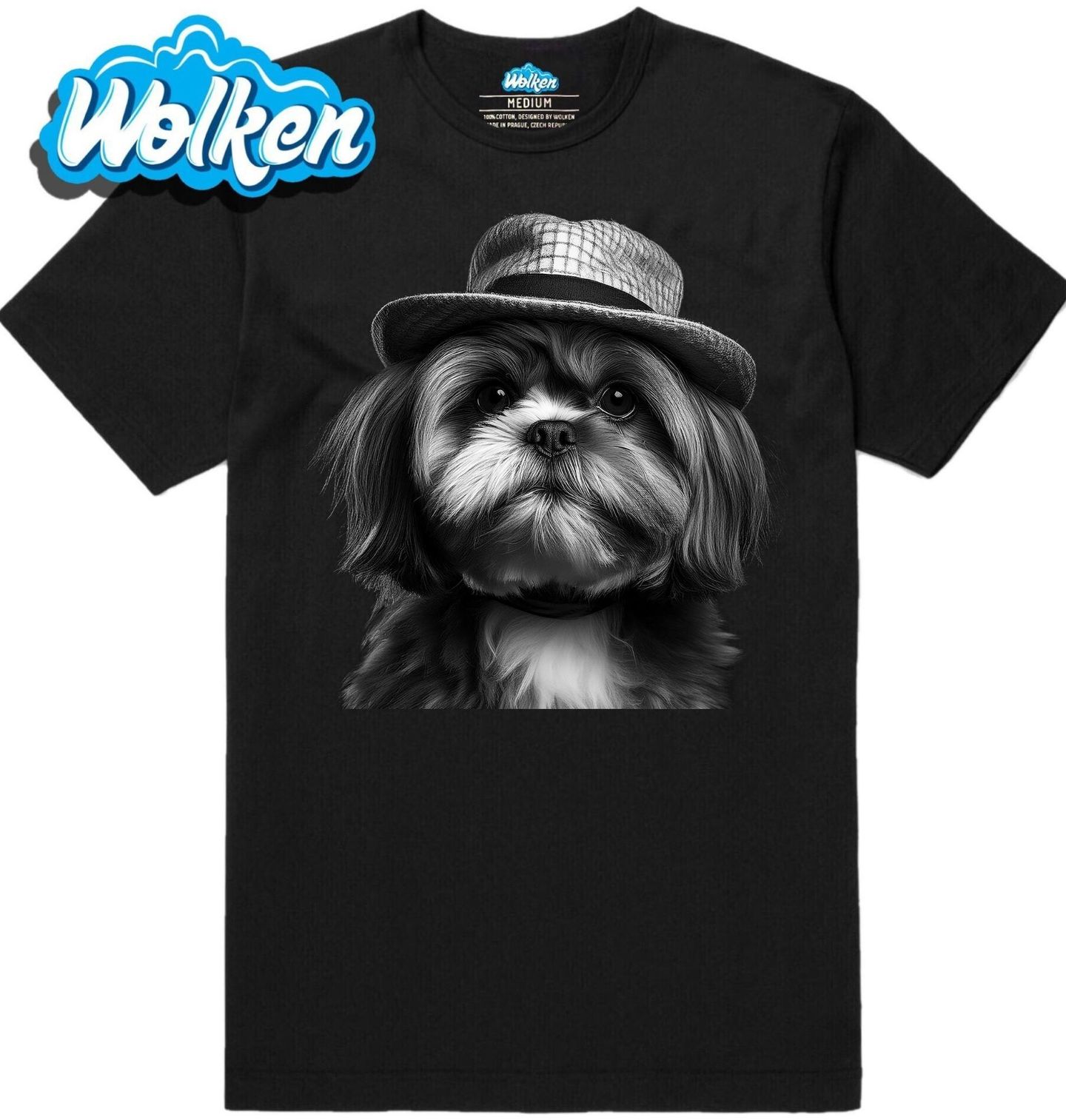 Pánské tričko Shih-tzu v Klobouku.jpg