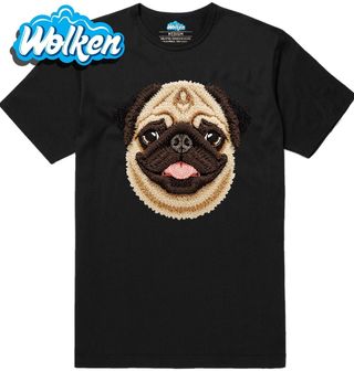 Pánské tričko Háčkovaný Mops.jpg