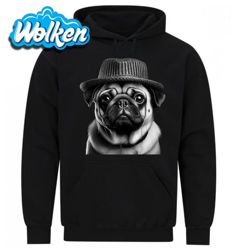 Obrázek produktu Pánská mikina Mops s Kloboukem