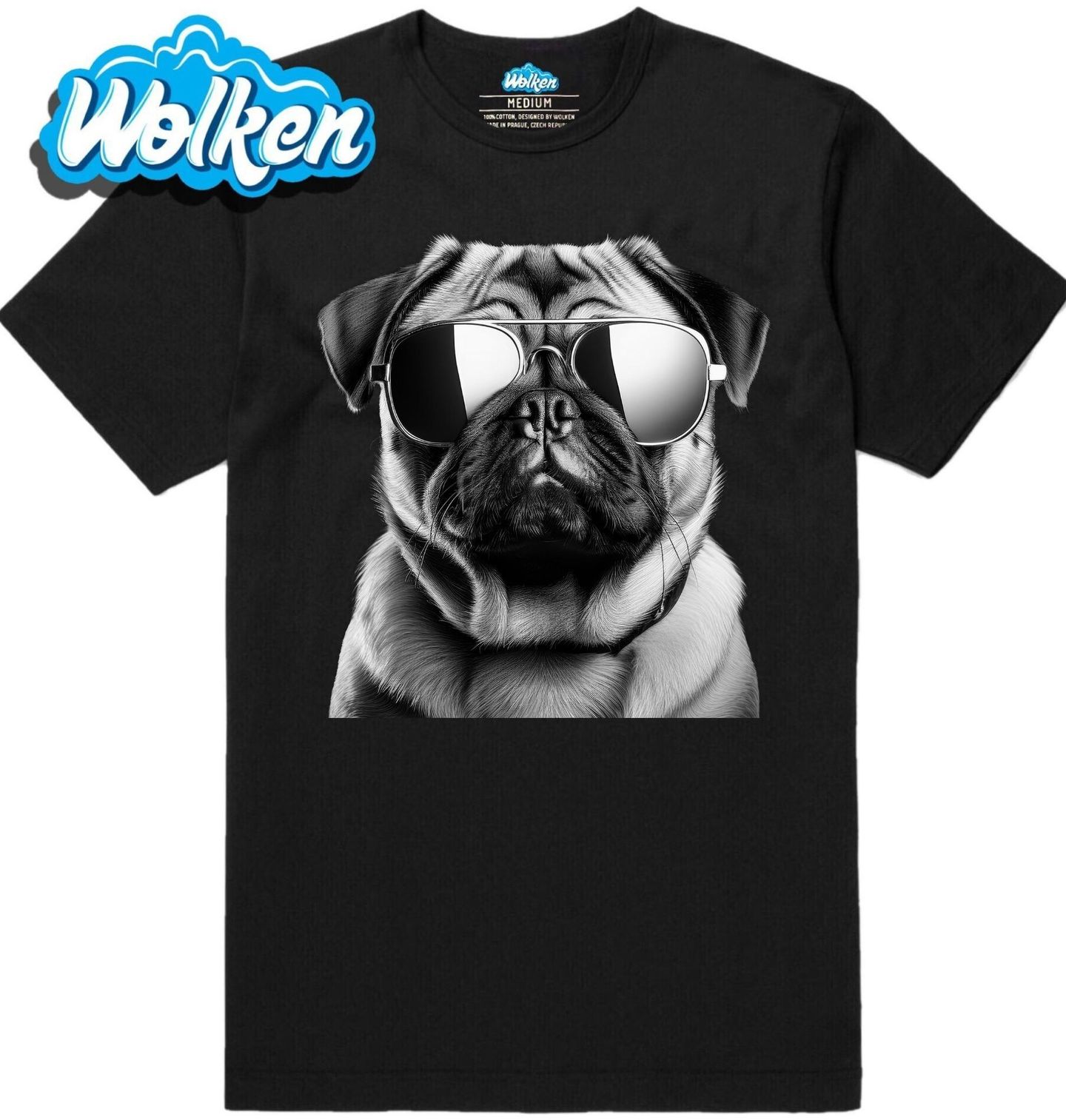 Pánské tričko Mops v Brýlích.jpg