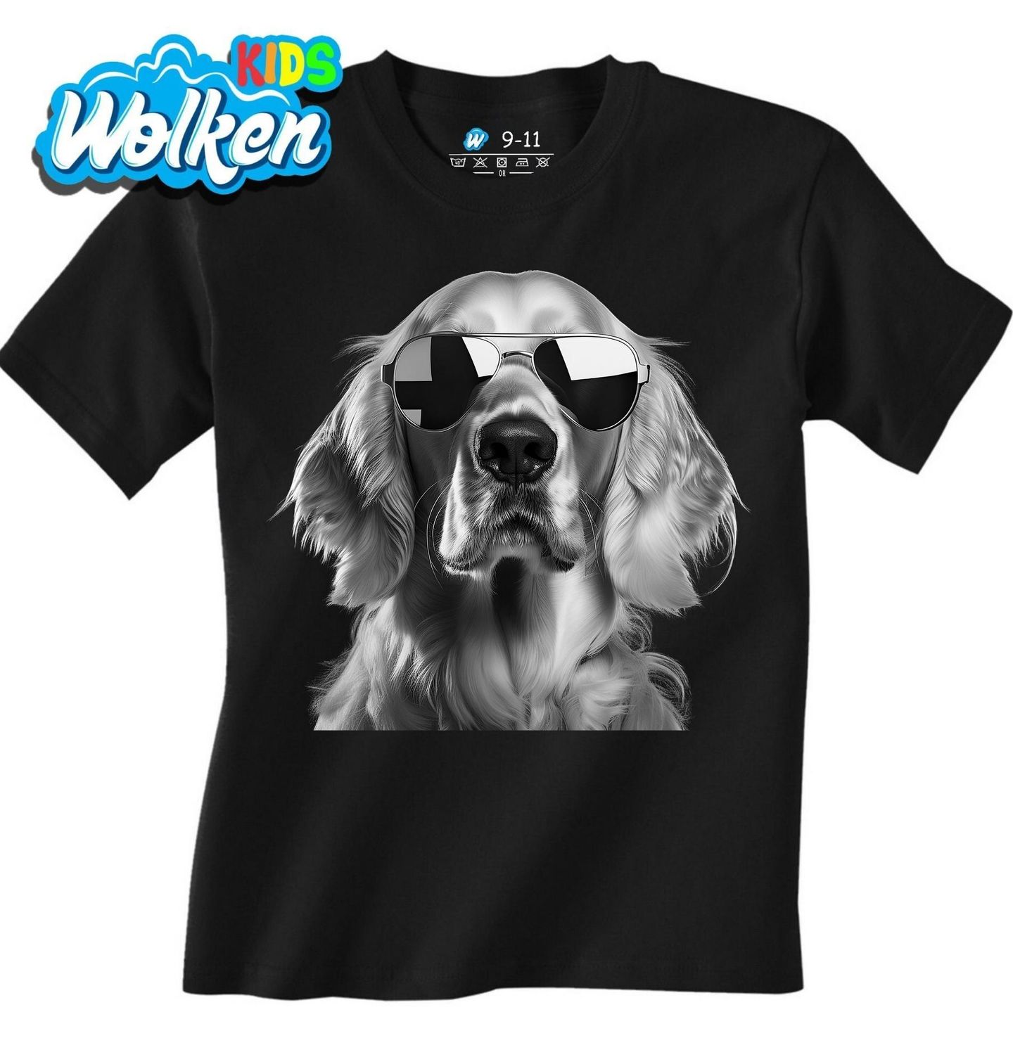 Dětské tričko Zlatý retrívr ve Slunečních Brýlích.jpg