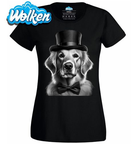 Obrázek produktu Dámské tričko Gentleman Zlatý retrívr