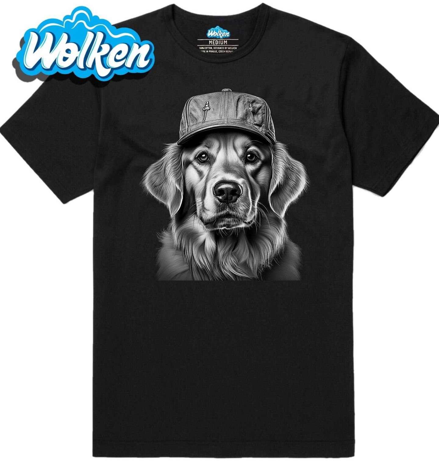 Pánské tričko Zlatý retrívr v Kšiltovce.jpg