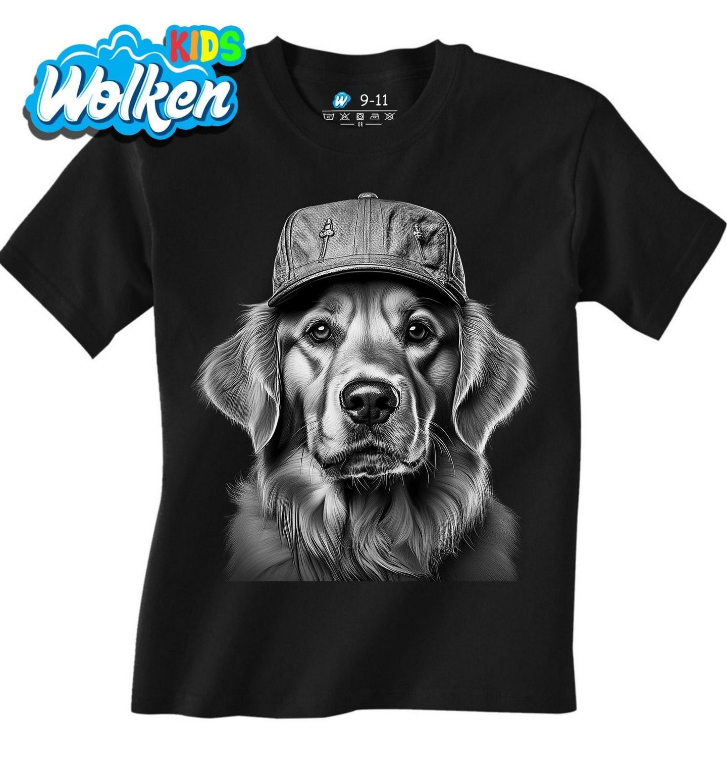 Dětské tričko Zlatý retrívr v Kšiltovce.jpg