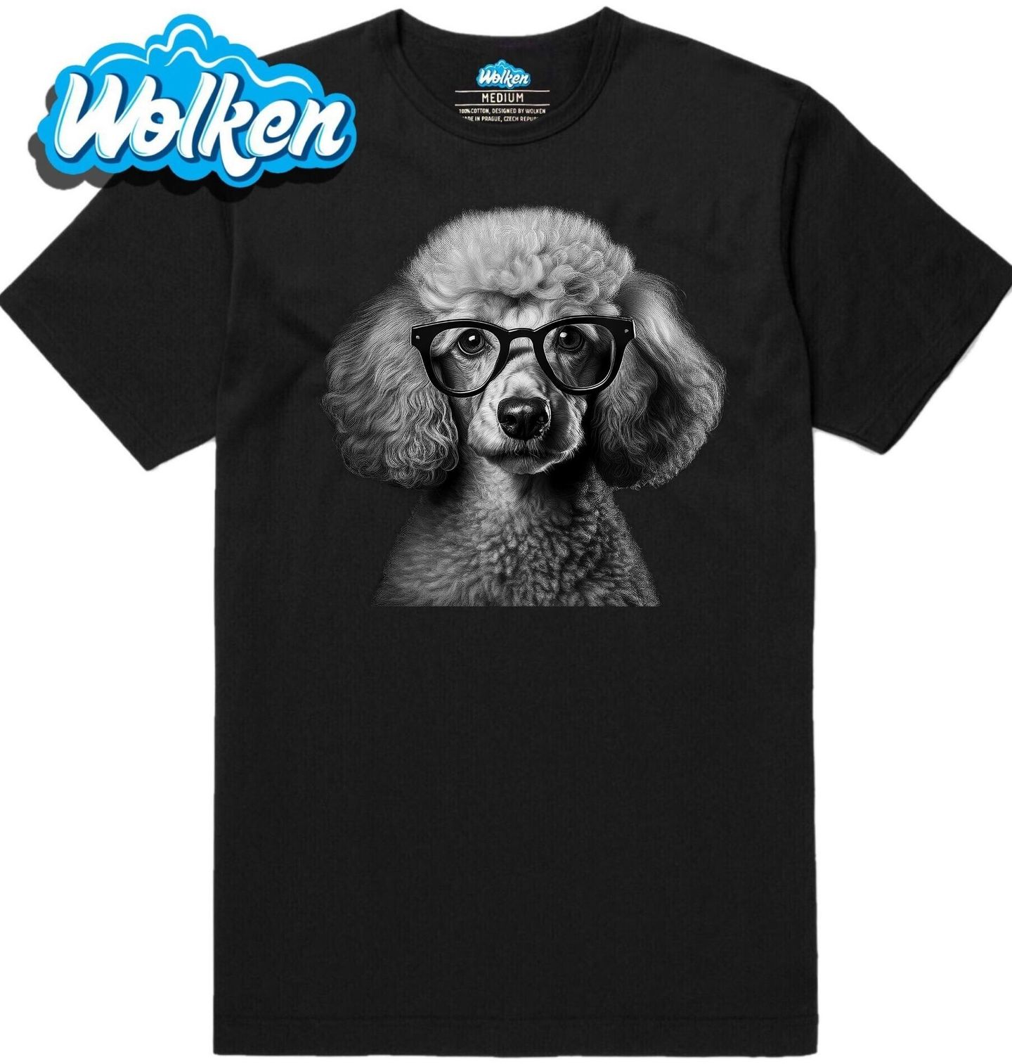 Pánské tričko Chytrý Pudl v Brýlích.jpg