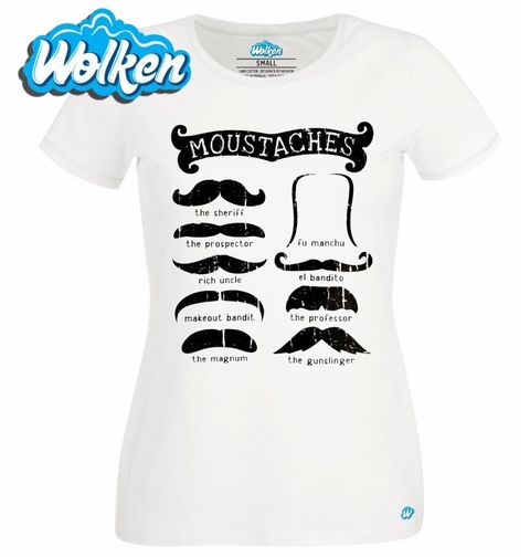 Obrázek produktu Dámské tričko Moustaches 9 klasických knírků