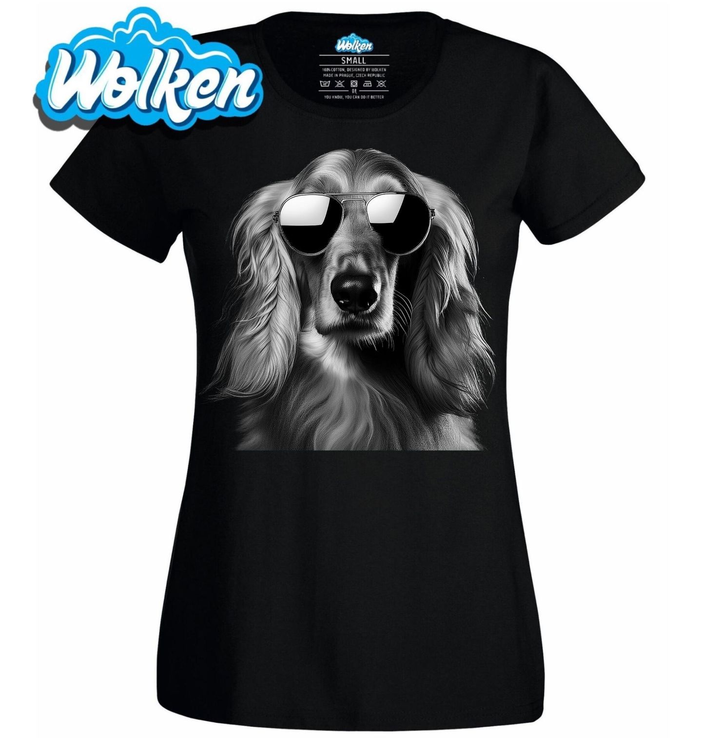 Dámské tričko Afghánský chrt v Brýlích.jpg