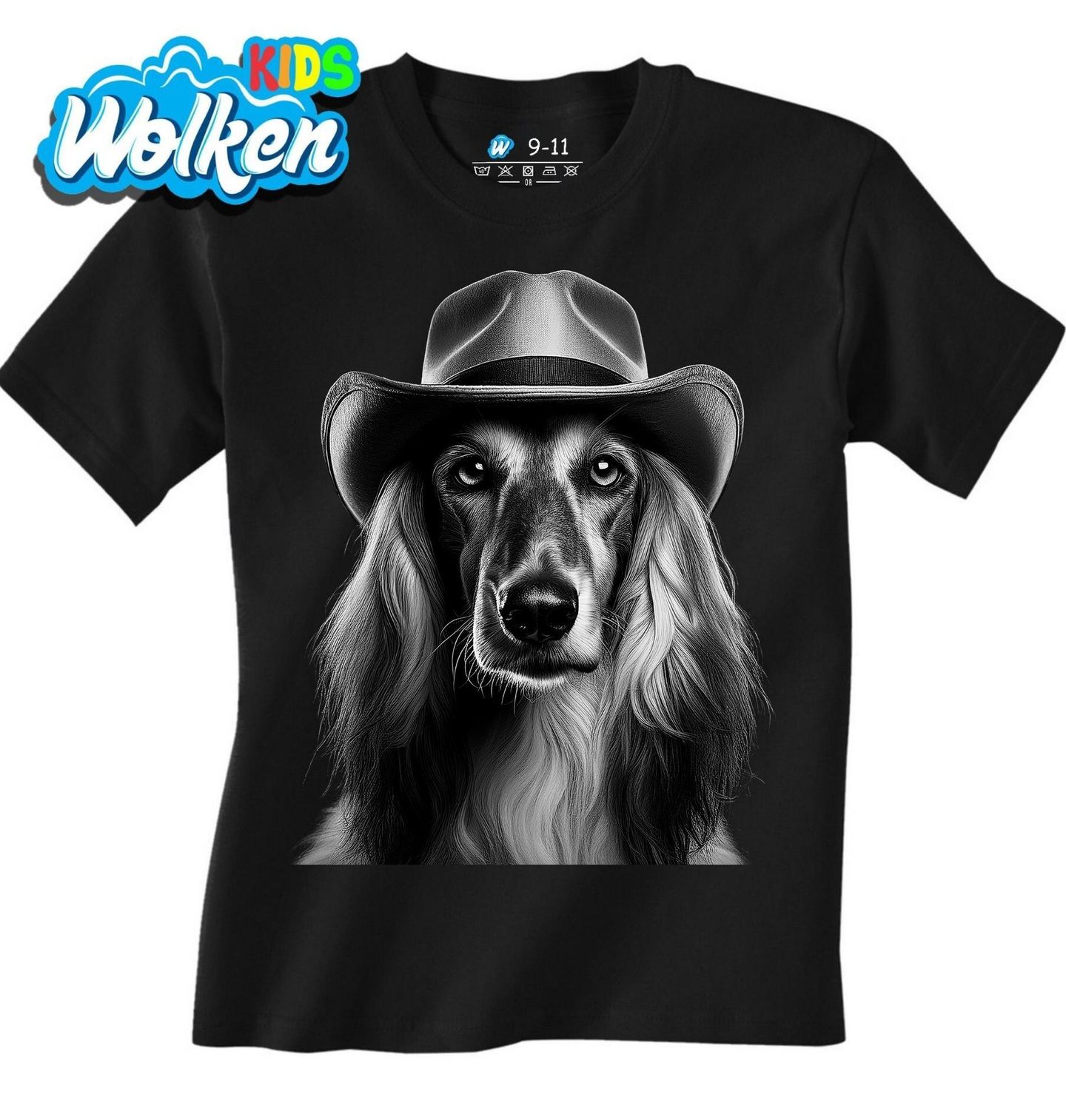 Dětské tričko Afghánský chrt v Klobouku.jpg