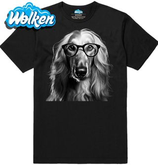 Pánské tričko Chytrý Afghánský chrt v Brýlích.jpg