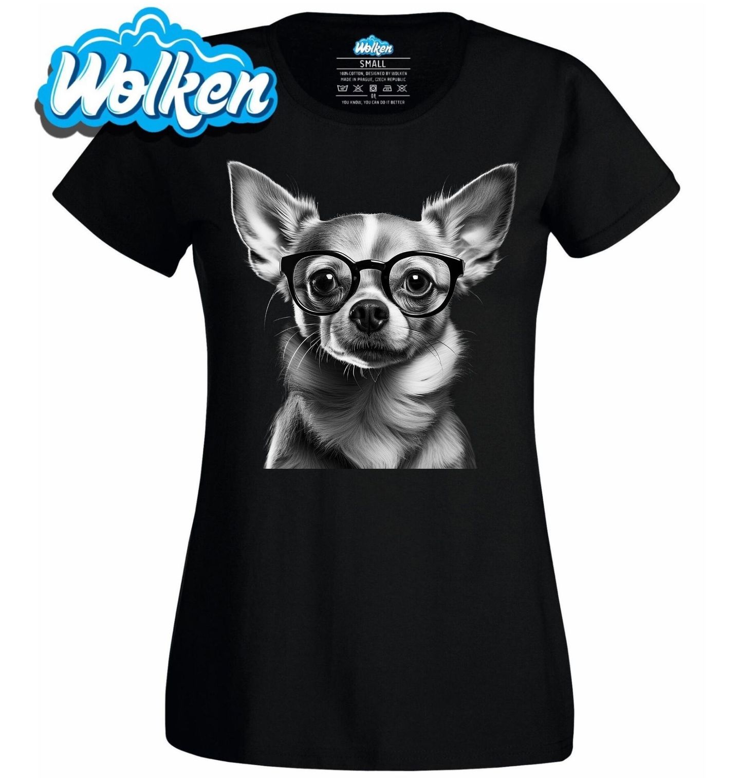 Dámské tričko Chytrá Čivava v Brýlích.jpg