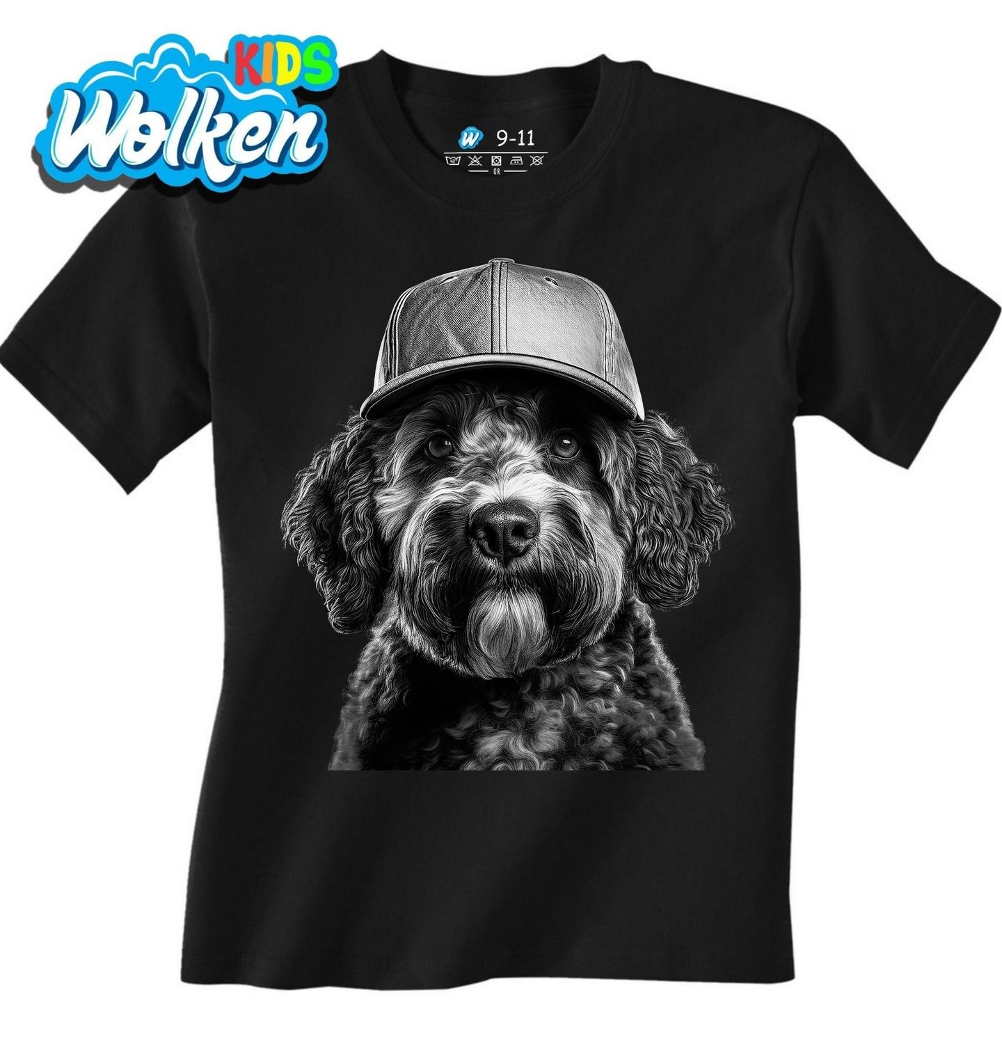 Dětské tričko Portugalský vodní pes v Kšiltovce.jpg