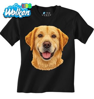 Dětské tričko Zlatý Háčkovaný Labradorský retrívr.jpg