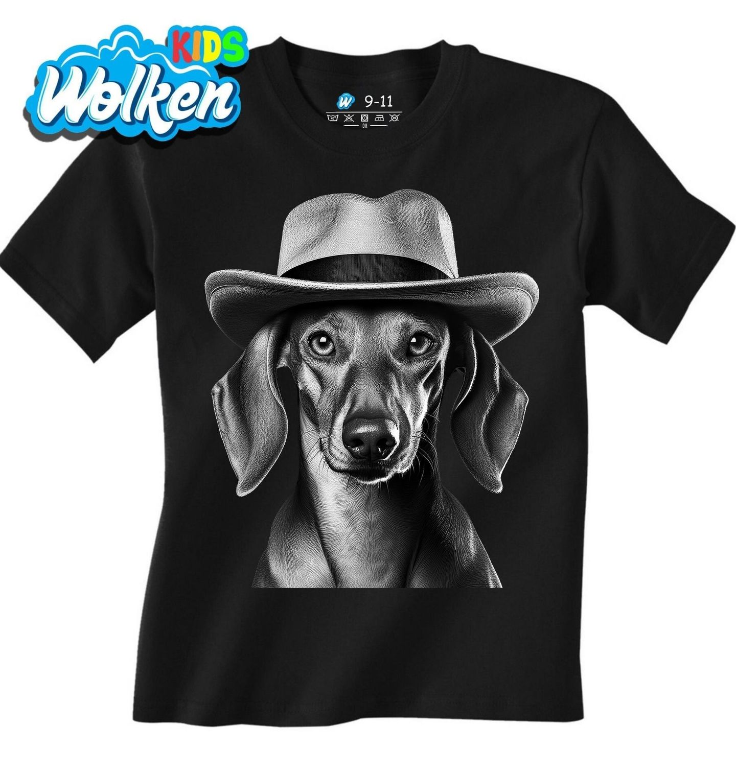 Dětské tričko Jezevčík v Klobouku.jpg