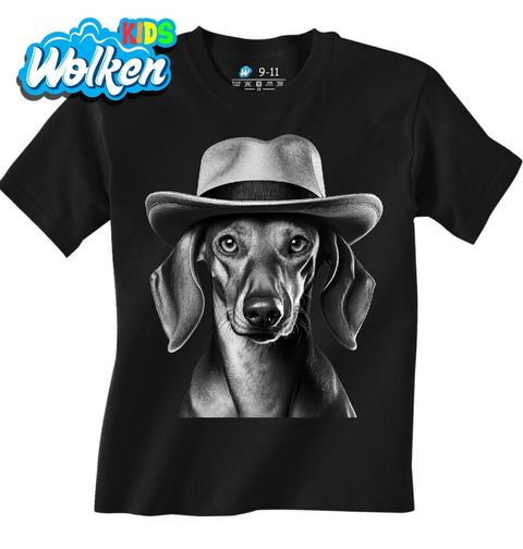 Obrázek produktu Dětské tričko Jezevčík s Kloboukem