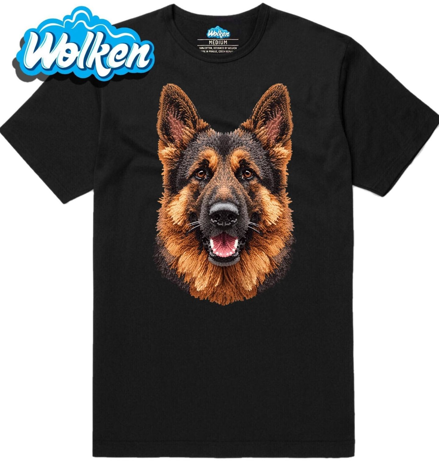 Pánské tričko Háčkovaný Německý ovčák.jpg