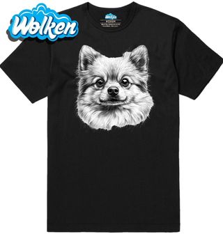 Pánské tričko Pomeranian Skica.jpg