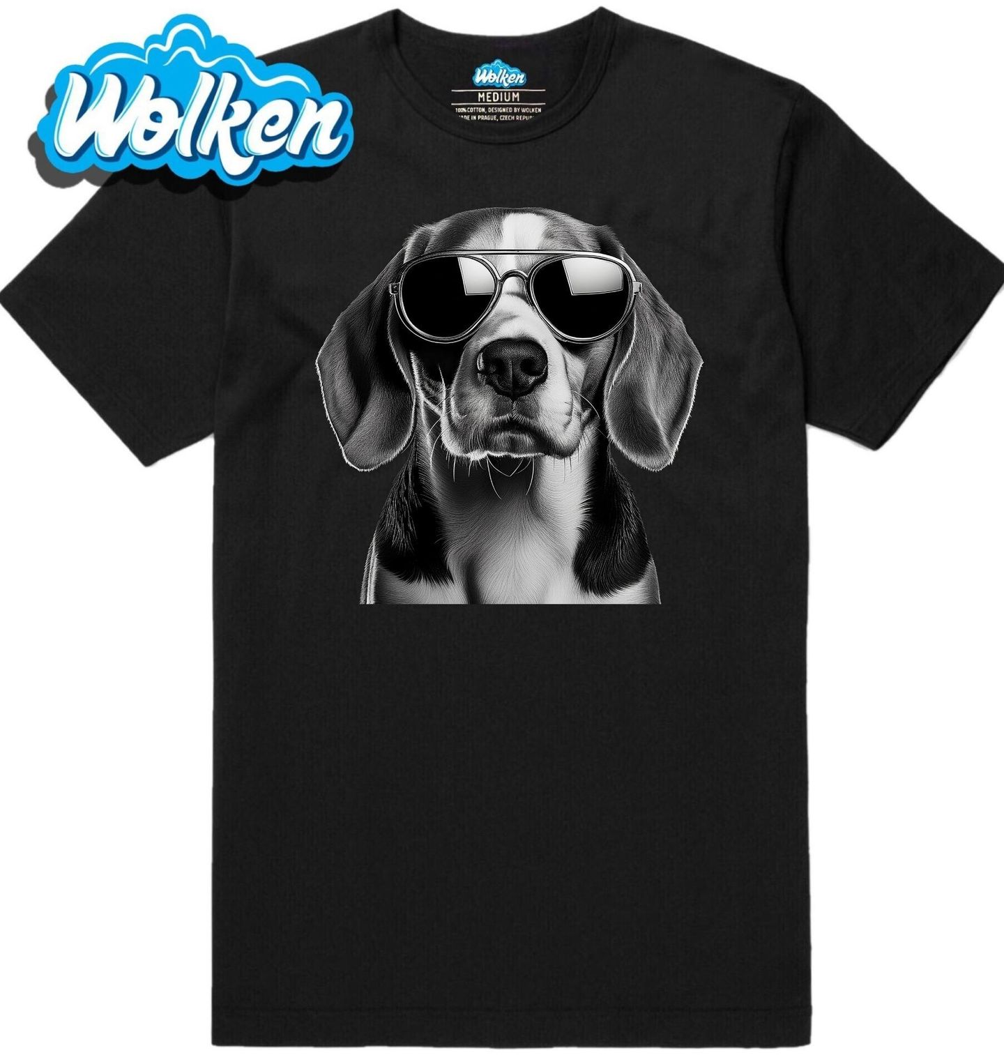 Pánské tričko Bígl v Brýlích.jpg