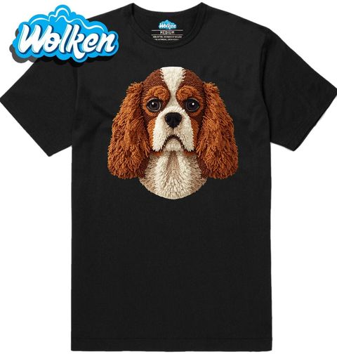 Obrázek produktu Pánské tričko Hnědý Háčkovaný Kavalír king charles španěl