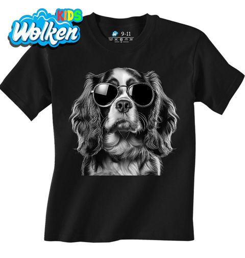 Obrázek produktu Dětské tričko Kavalír king charles španěl s Brýlemi