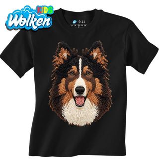 Dětské tričko Černá Háčkovaná Šeltie.jpg