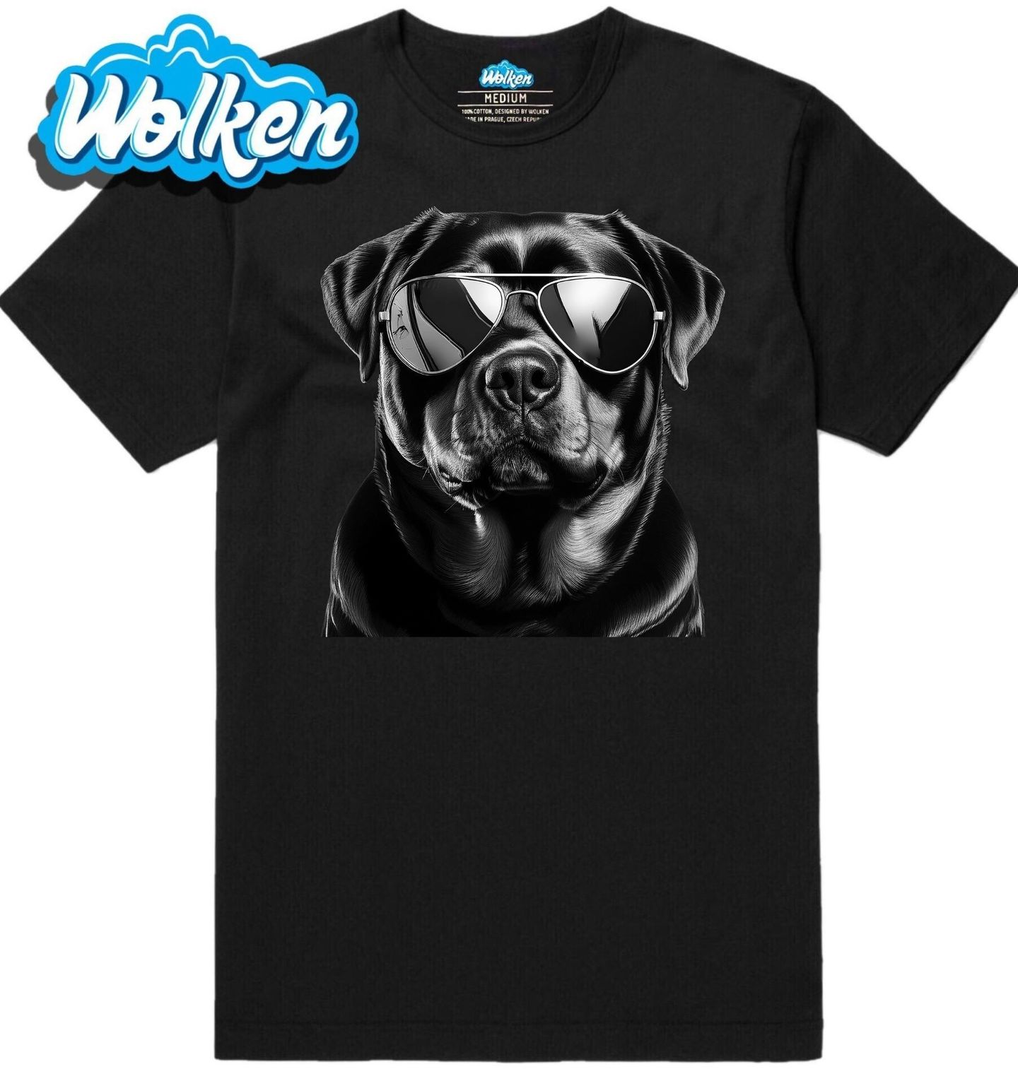 Pánské tričko Rotvajler v Brýlích.jpg