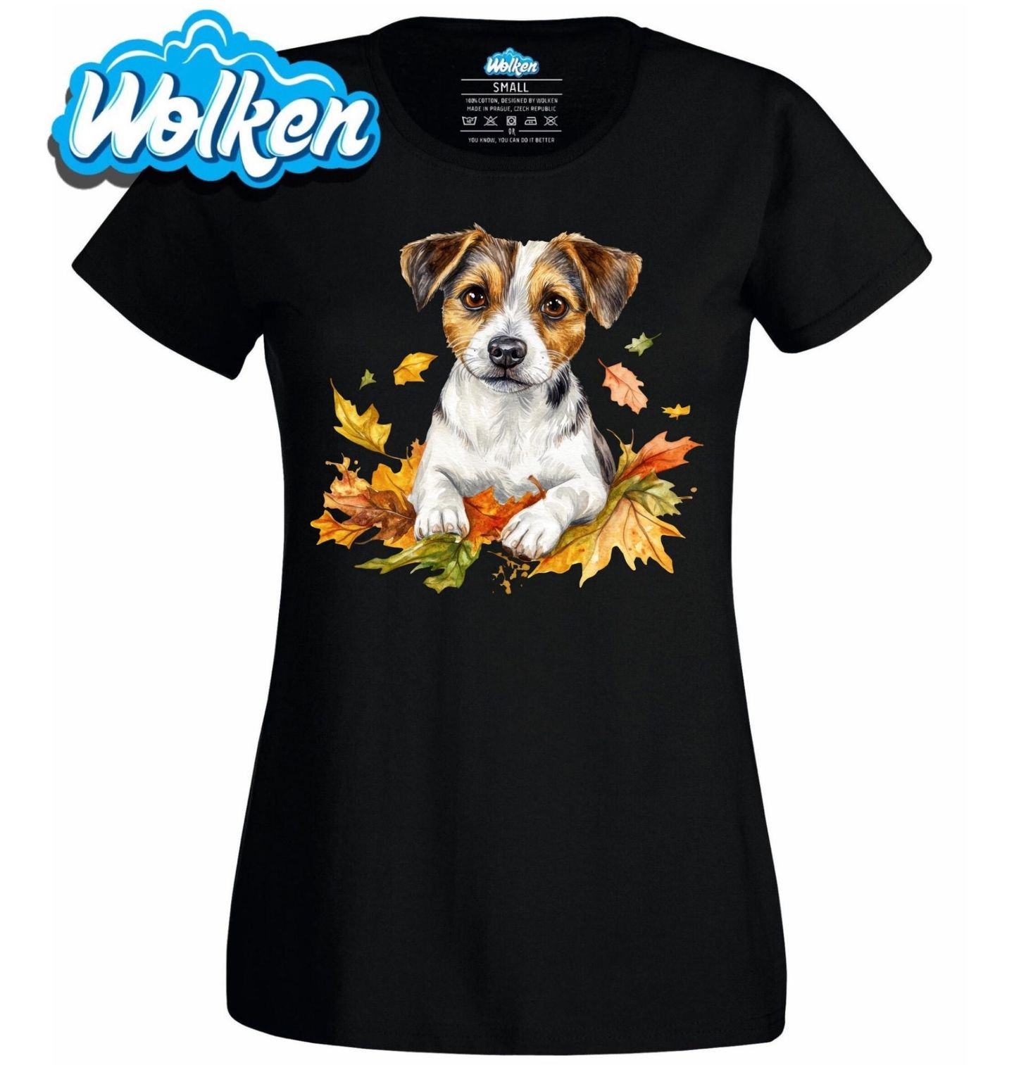 Dámské tričko Jack Russel Terrier v Listí.jpg