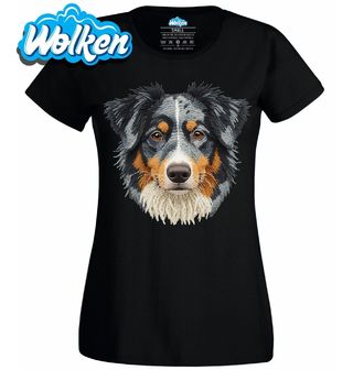 Dámské tričko Háčkovaný Australský ovčák Blue merle.jpg